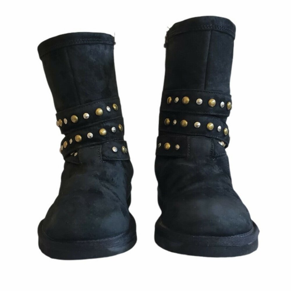 UGG Clovis‎ Black Suede Winter Boots Women's Size 5